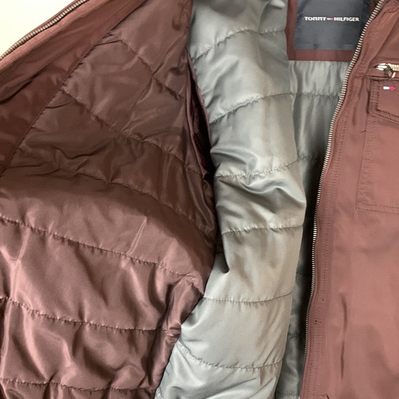 NWOT Tommy Hilfiger Men’s Chocolate Brown  Bomber Jacket Size Large - Picture 3 of 10